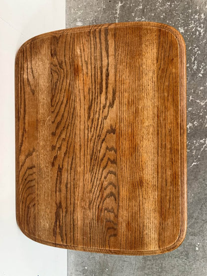 Oak Side Table with Lower Shelf #2511