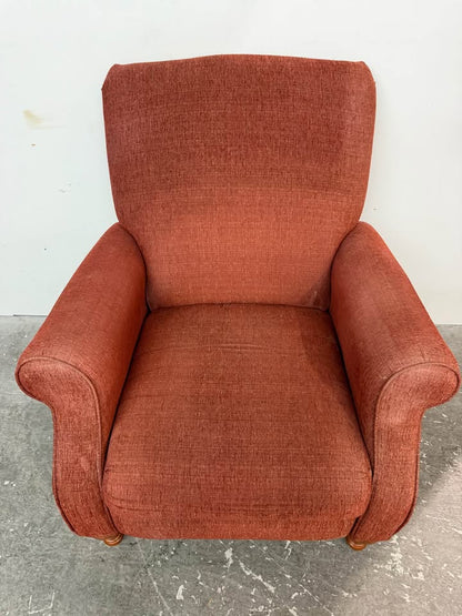 Terracotta Fabric Recliner Armchair #2537