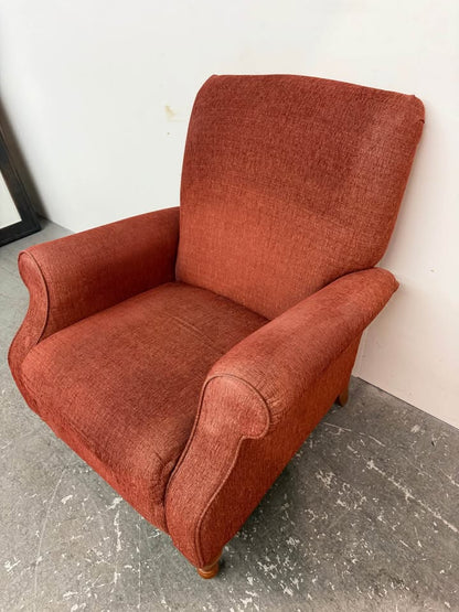 Terracotta Fabric Recliner Armchair #2537