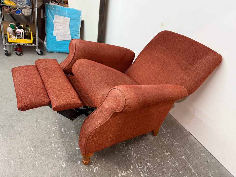 Terracotta Fabric Recliner Armchair #2537
