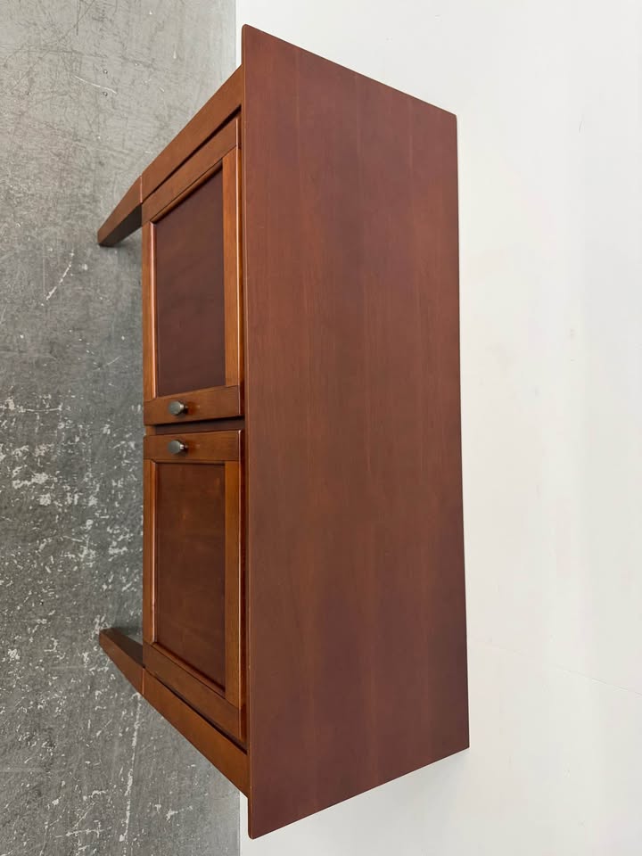 Cherry Wood Two-Door Sideboard Buffet Cabinet