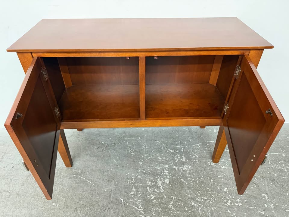 Cherry Wood Two-Door Sideboard Buffet Cabinet