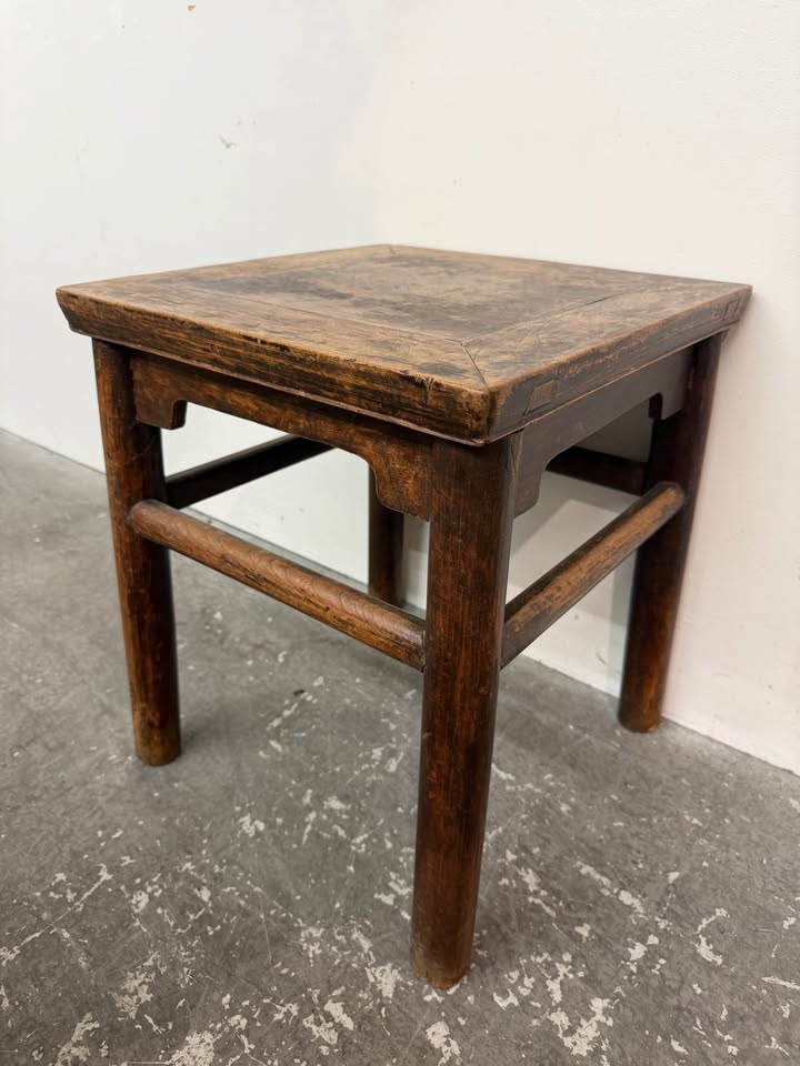 Vintage Chinese Style Wooden Stool/SideTable #2530