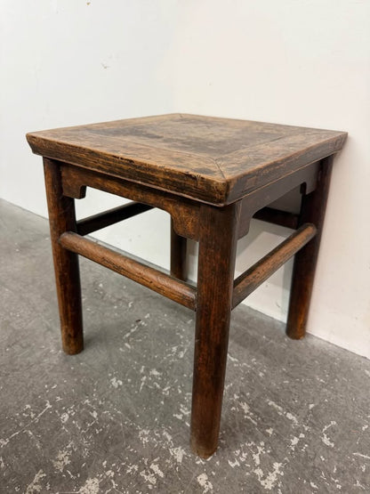 Vintage Chinese Style Wooden Stool/SideTable #2530