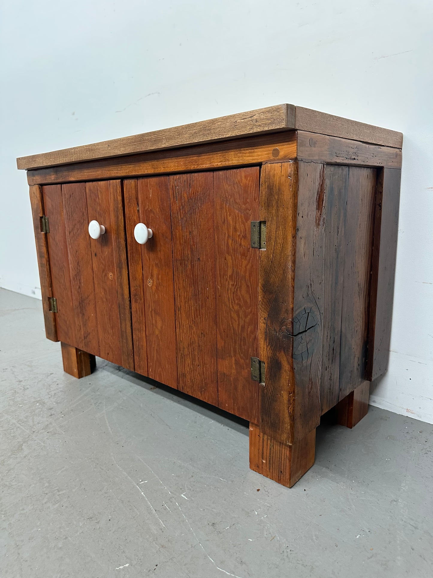 Vintage Solid Wood Cabinet #1093