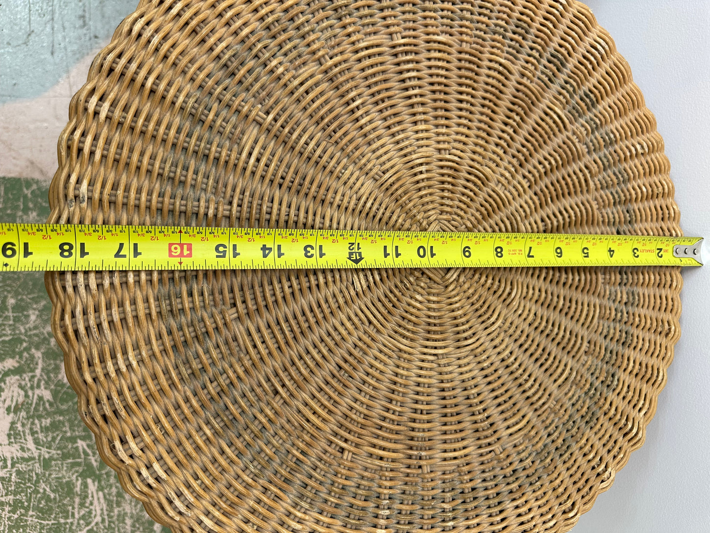 Mid Century Rattan Foot Stool Set #0938