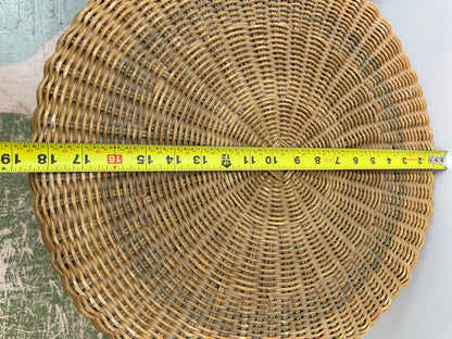 Mid Century Rattan Foot Stool Set #0938