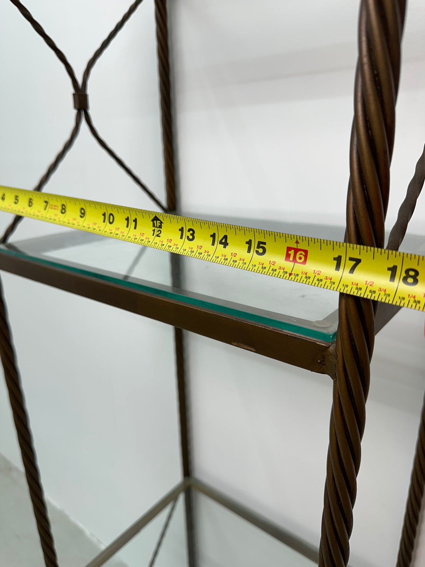 Gold Wrought Iron 4 Tier Square Etagere #0932