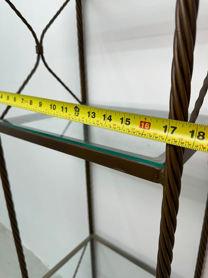 Gold Wrought Iron 4 Tier Square Etagere #0932