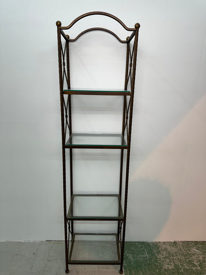 Gold Wrought Iron 4 Tier Square Etagere #0932