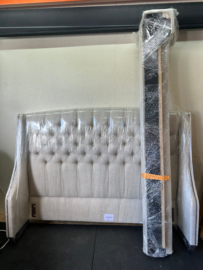 Restoration Hardware Queen Tufted Bedframe Made In USA