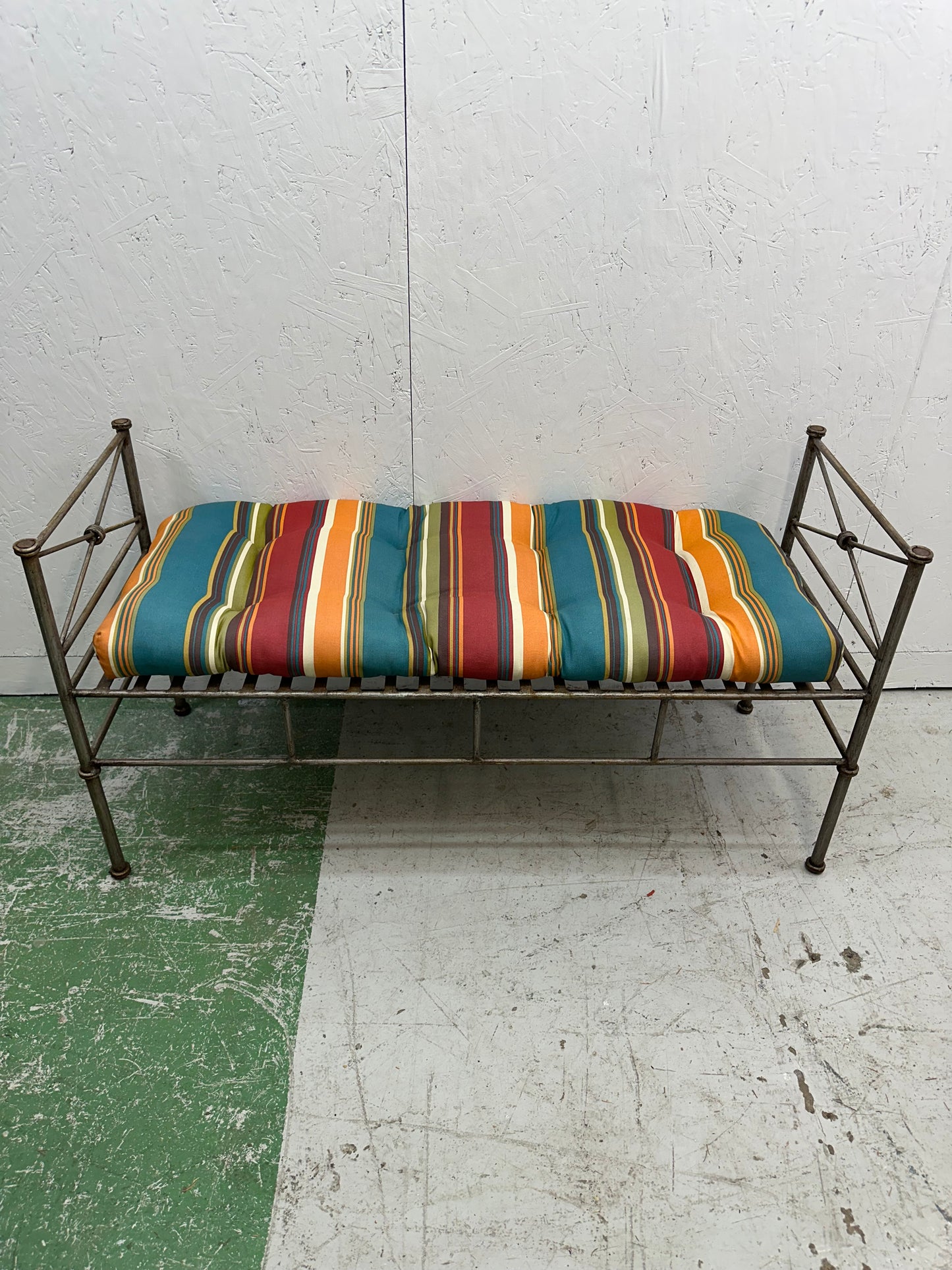 Wrought Iron Bench Seat #0851