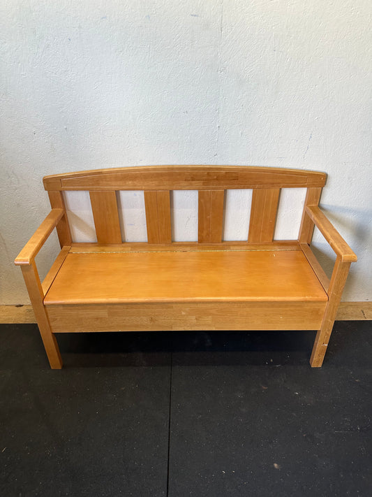 Wooden Bench With Storage #0762