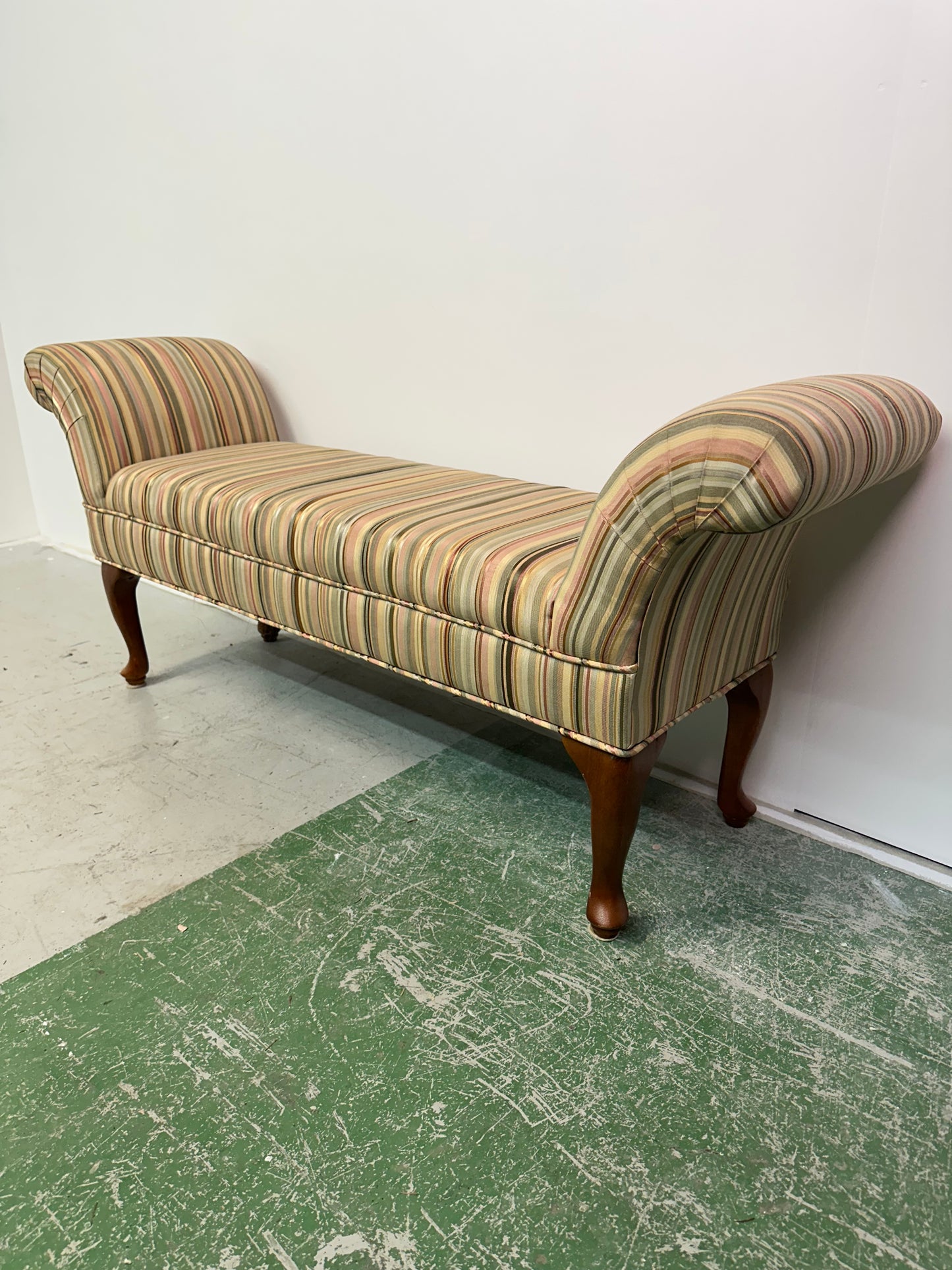 Vintage Traditional Stripped Bench #0878