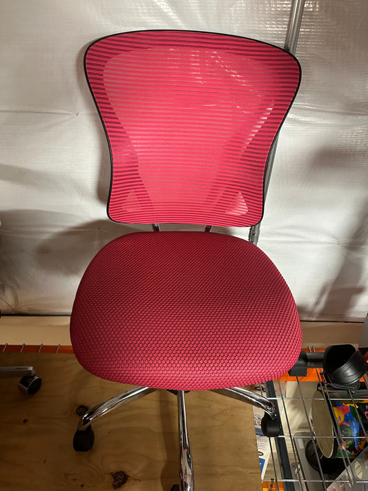 Pink Mesh Rolling Office Chair #0254