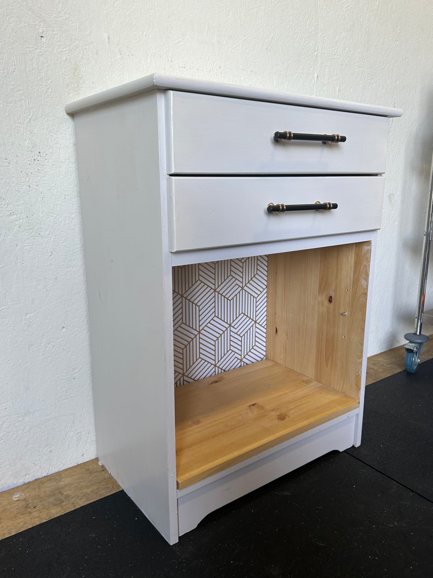 Solid Wood Mid Century Bedside Table #0433