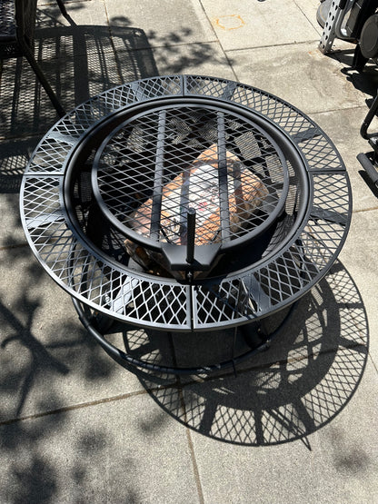 BALI OUTDOORS 32’’ Wood Burning Fire Pit with Grill Grate Black #0579