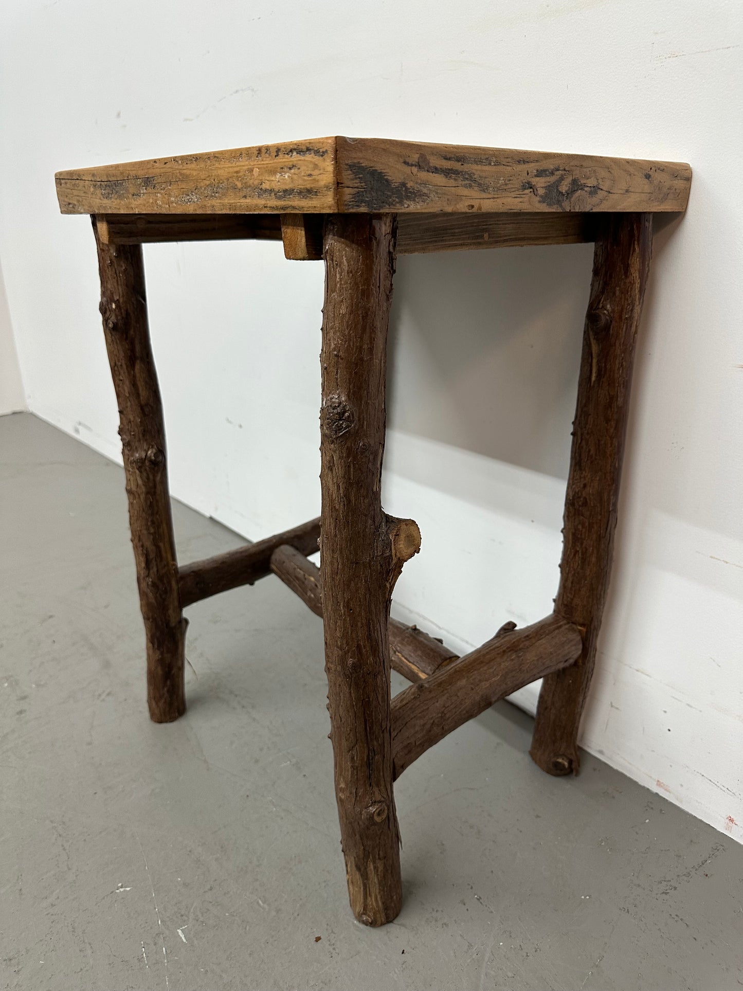 Rustic Solid Wood Side Table #1090
