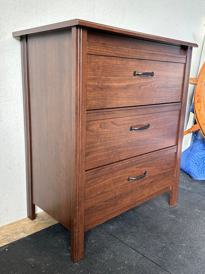 Set of two Dark Brown Ikea 3 Drawer Dresser  #0472