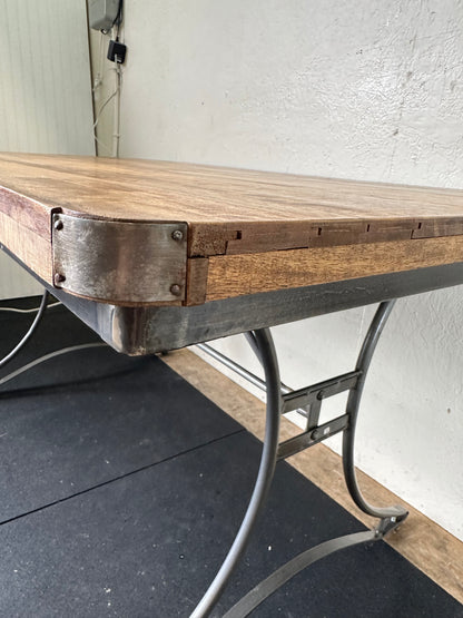 World Market Industrial Style Reclaimed Wood Table #0674