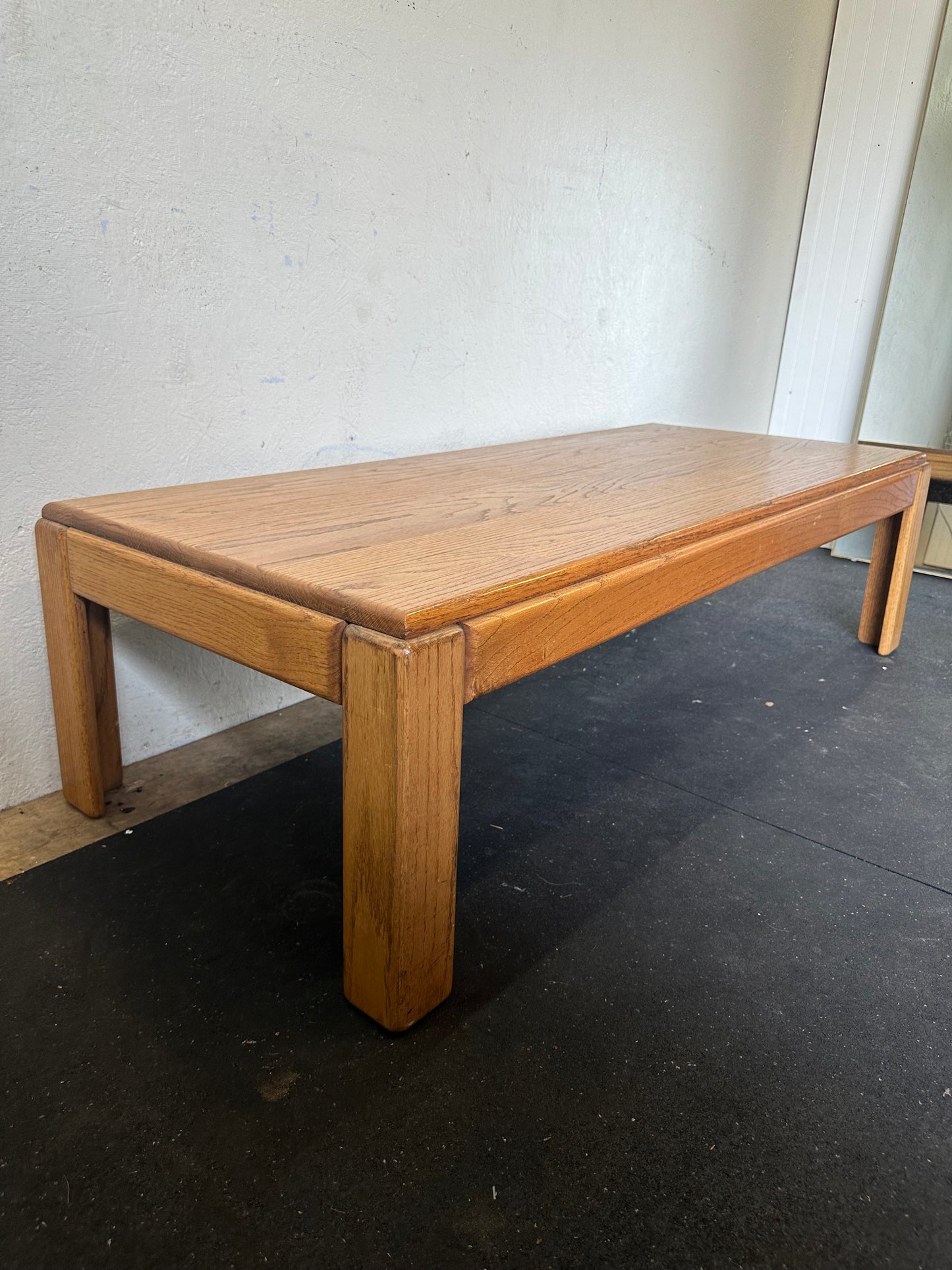 Mid century oak Rectangle coffee table #0701