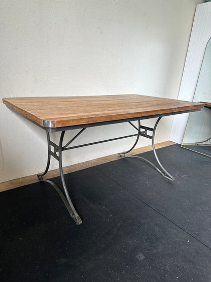 World Market Industrial Style Reclaimed Wood Table #0674