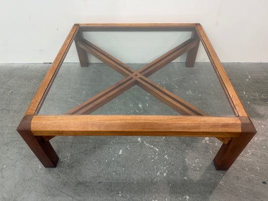 Vintage MCM Danish Teak Square Coffee Table #1914