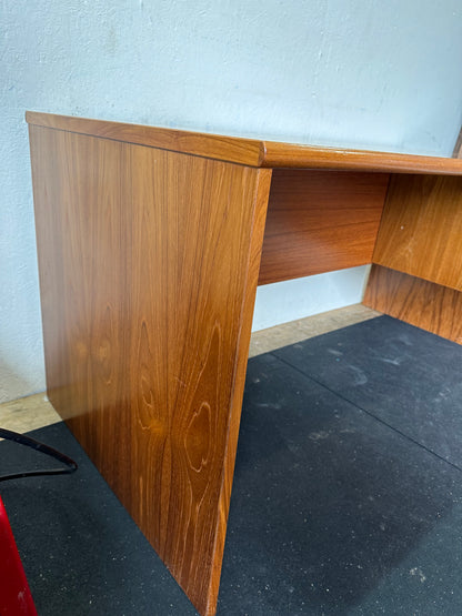 Mid Century Teak Veneered Office Desk #0420