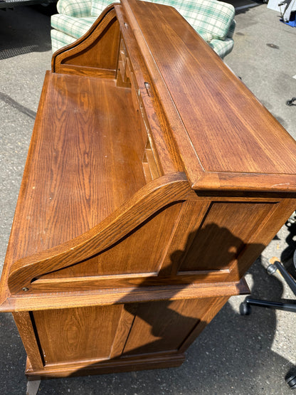 Jasper Cabinet Company Antique Oak Roll Top Desk and Chair #0756