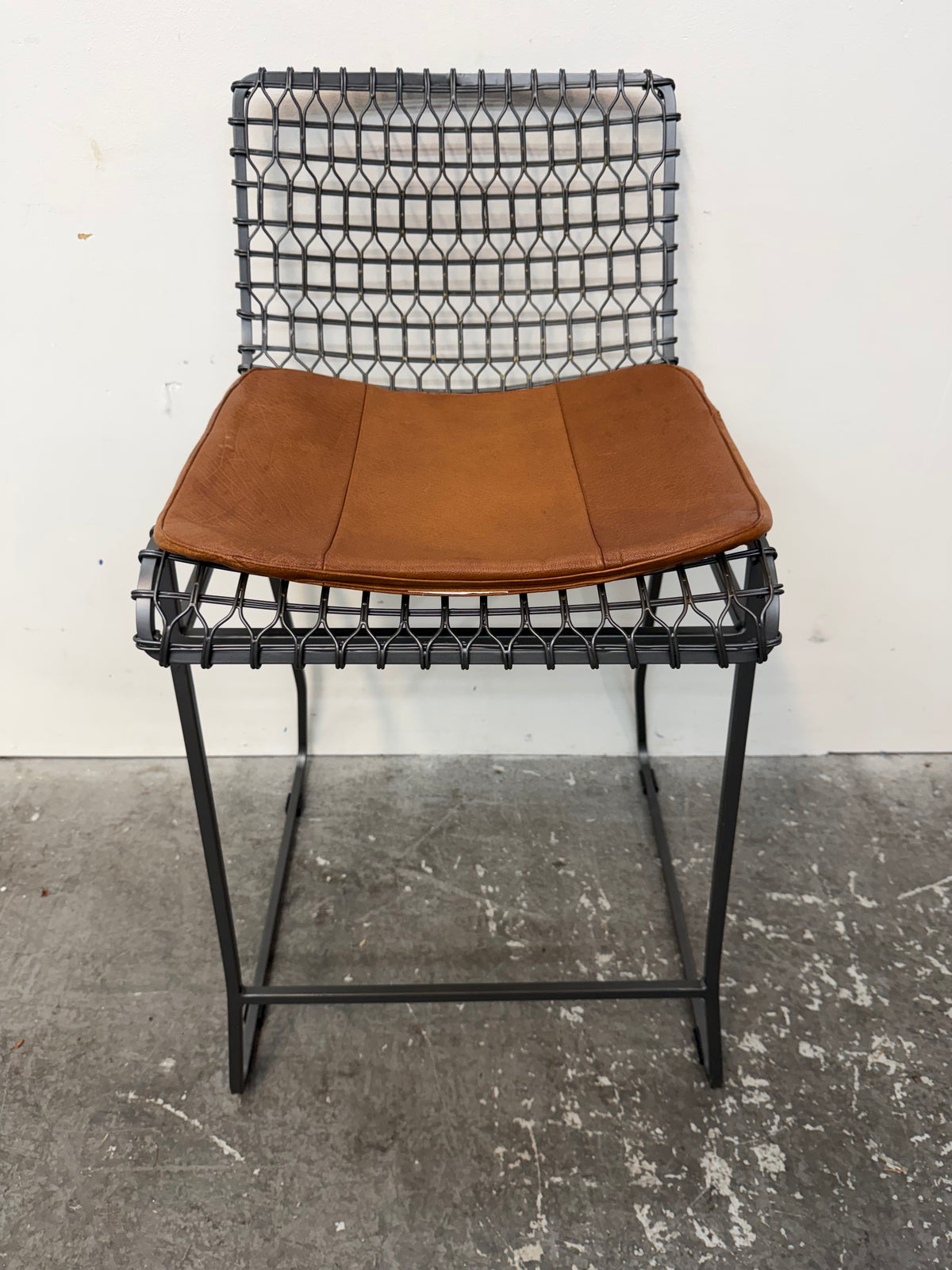 Crate & Barrel Tig Woven Wire Counter Stools Set of 4 #2561