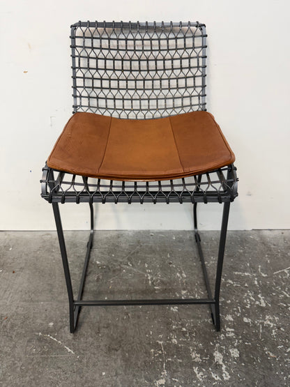 Crate & Barrel Tig Woven Wire Counter Stools Set of 4 #2561