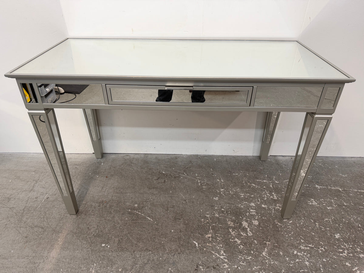 Pottery Barn Mirrored Writing Desk Vanity with Center Drawer #2562