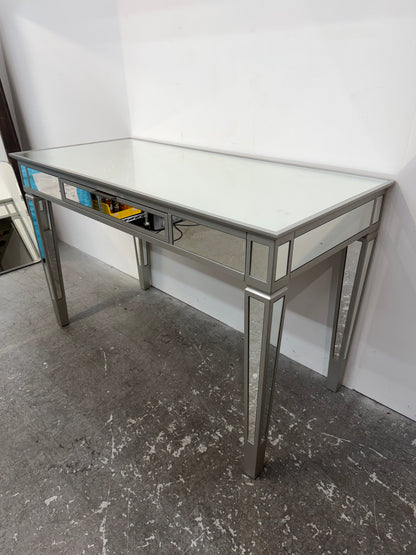 Pottery Barn Mirrored Writing Desk Vanity with Center Drawer #2562