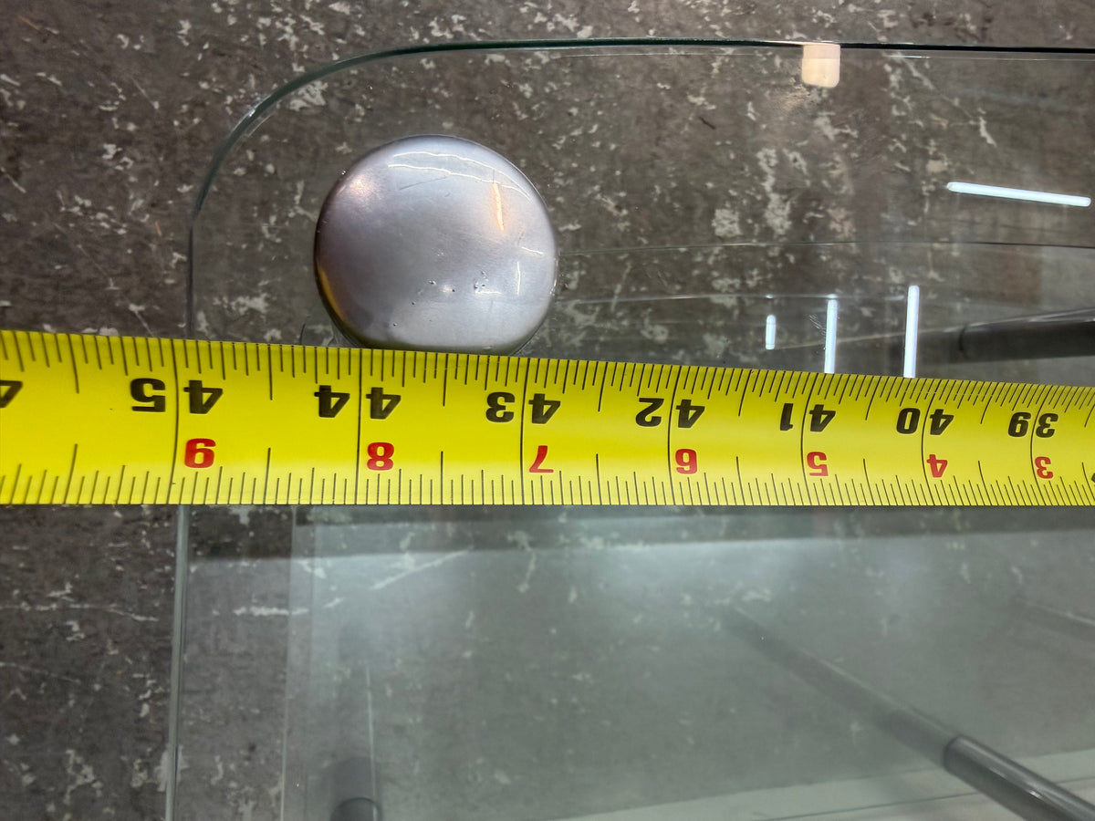 Three-Tier Curved Glass TV Media Stand #2563