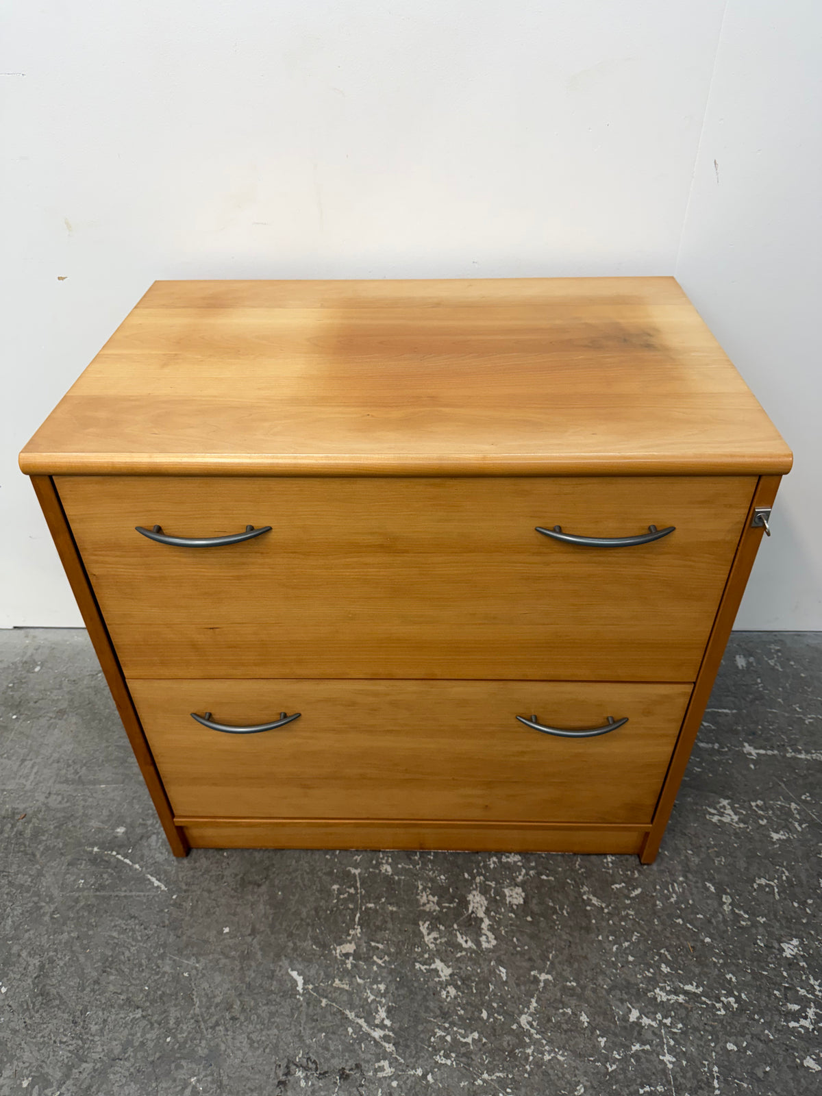 Cherry Two-Drawer Locking Lateral File Cabinet #2564
