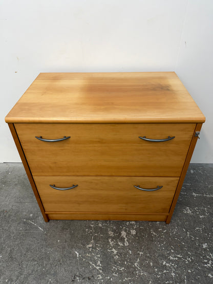 Cherry Two-Drawer Locking Lateral File Cabinet #2564