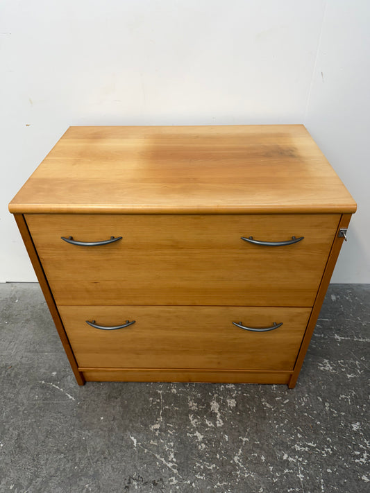 Cherry Two-Drawer Locking Lateral File Cabinet #2564