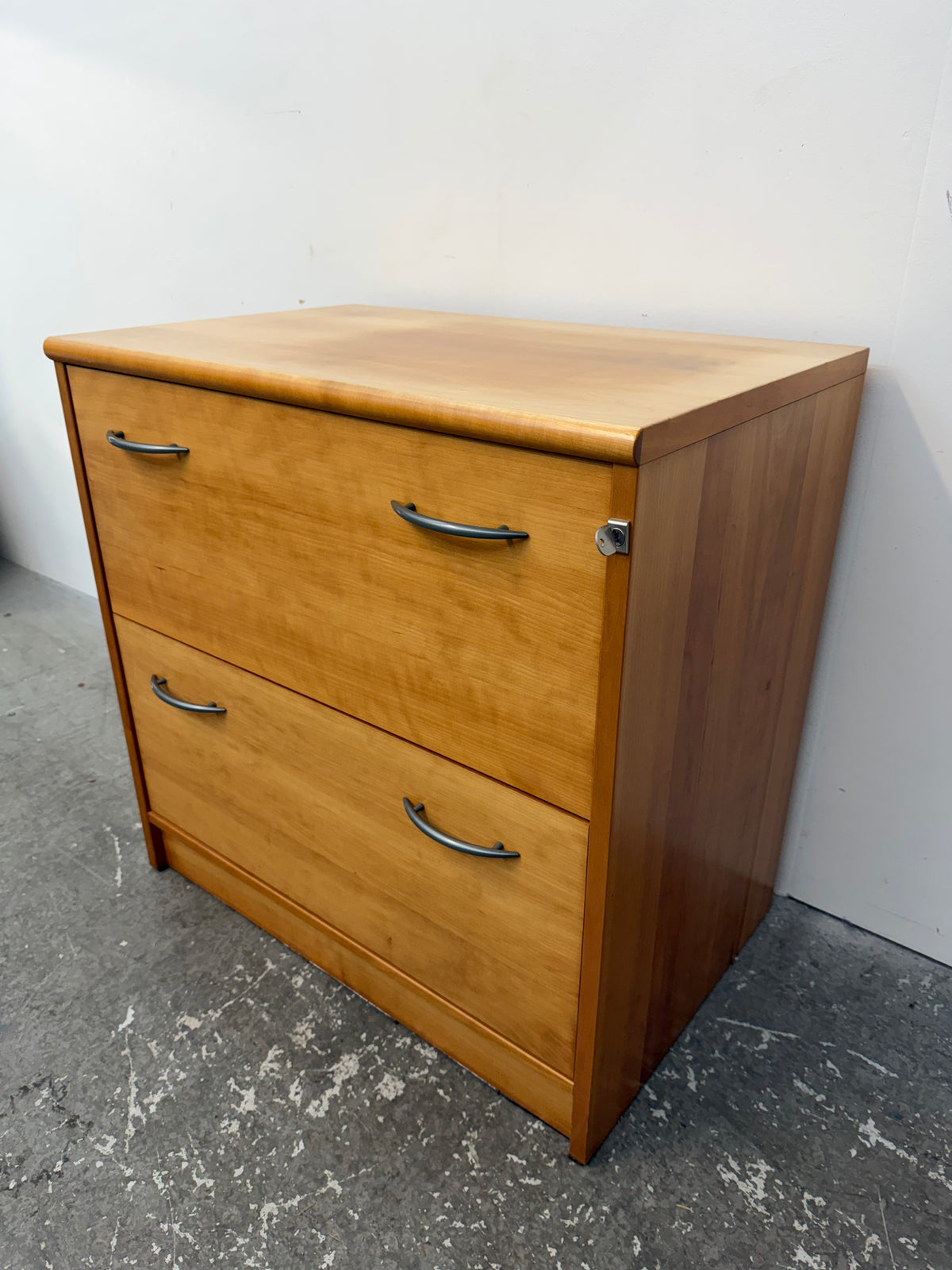 Cherry Two-Drawer Locking Lateral File Cabinet #2564