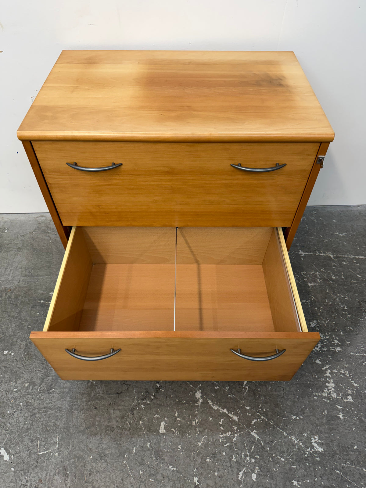 Cherry Two-Drawer Locking Lateral File Cabinet #2564
