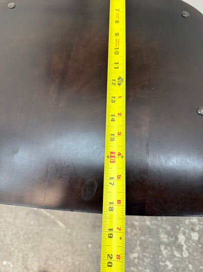 Restoration Hardware Industrial Toledo-Style Adjustable Wood Bar Stool with Back #2567