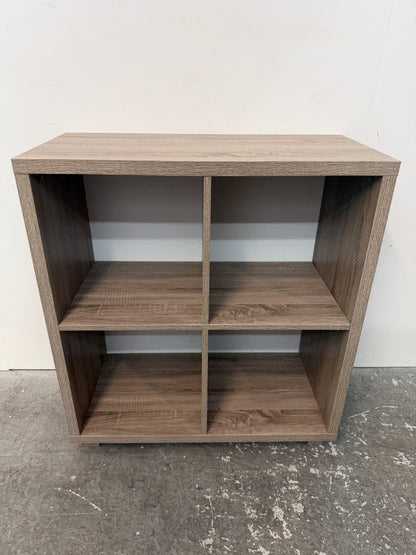Driftwood Gray 4-Cube Storage Shelf Organizer #2569