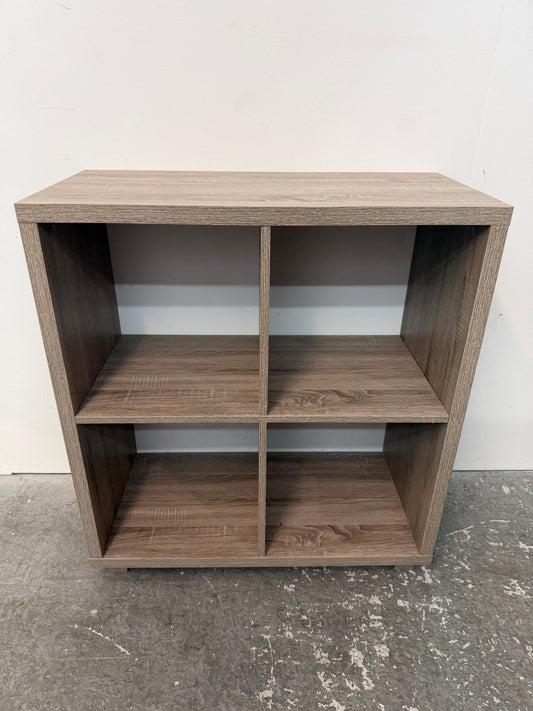 Driftwood Gray 4-Cube Storage Shelf Organizer #2569