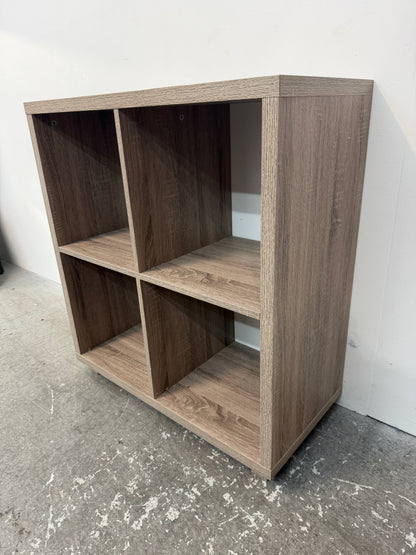 Driftwood Gray 4-Cube Storage Shelf Organizer #2569