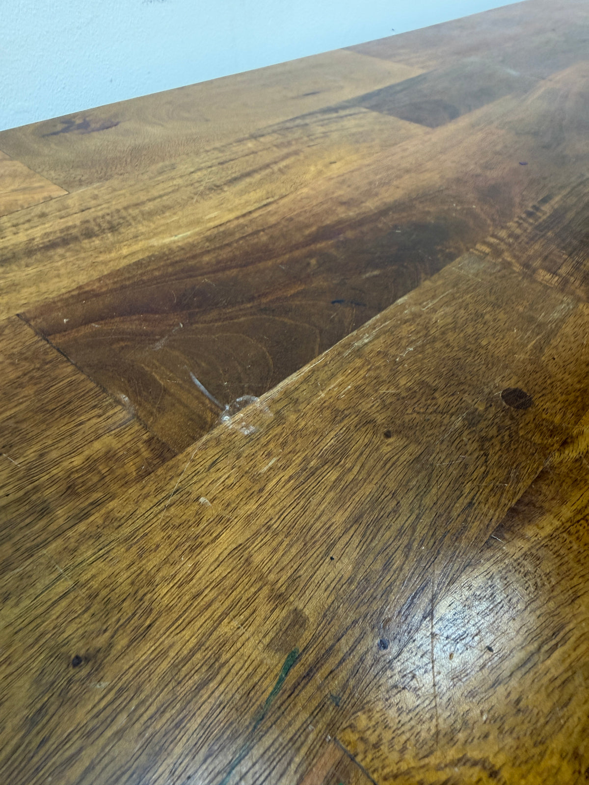 Crate & Barrel Mango Wood Rectangular Dining Table #2571
