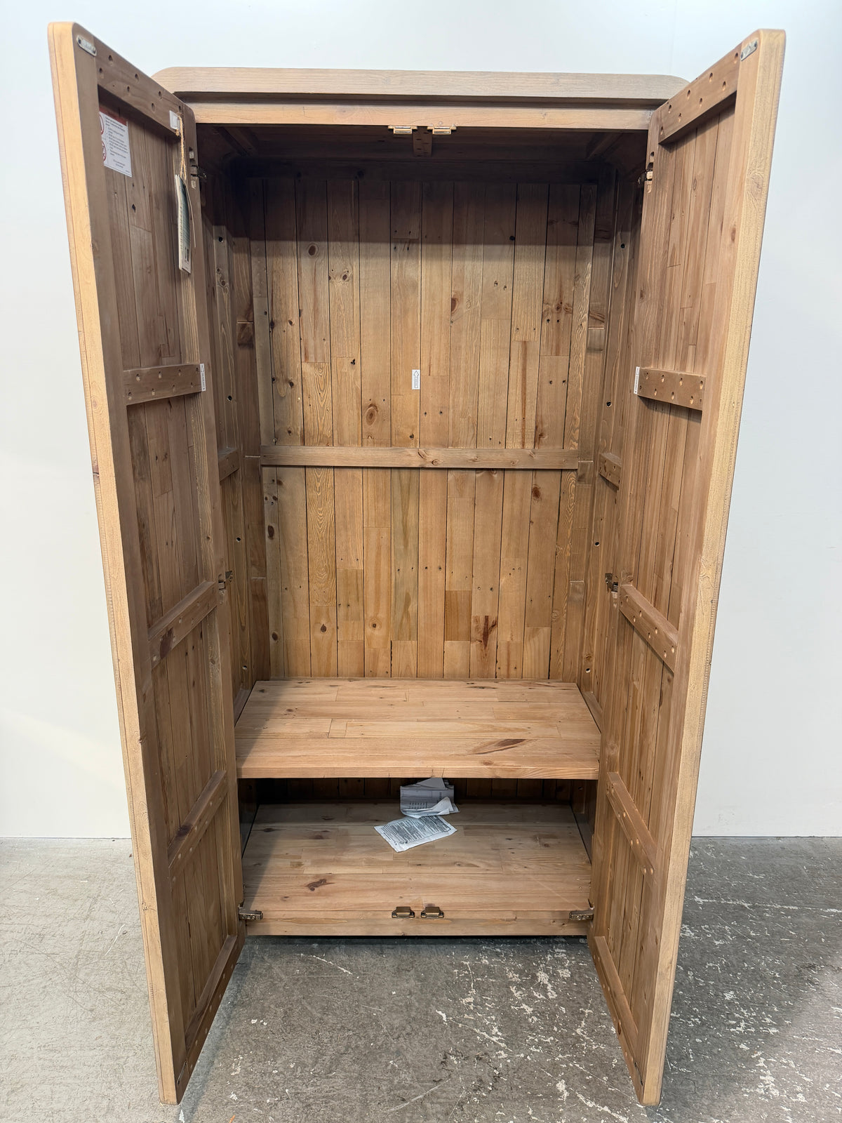 PGT Reclaimed Pine Two-Door Armoire Cabinet #2572