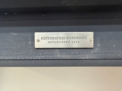 Restoration Hardware Black Console Table with Saber Legs #2574