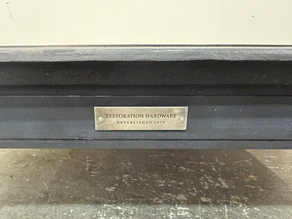 Restoration Hardware Black Metal Coffee Table #2575