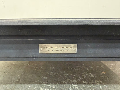 Restoration Hardware Black Metal Coffee Table #2575