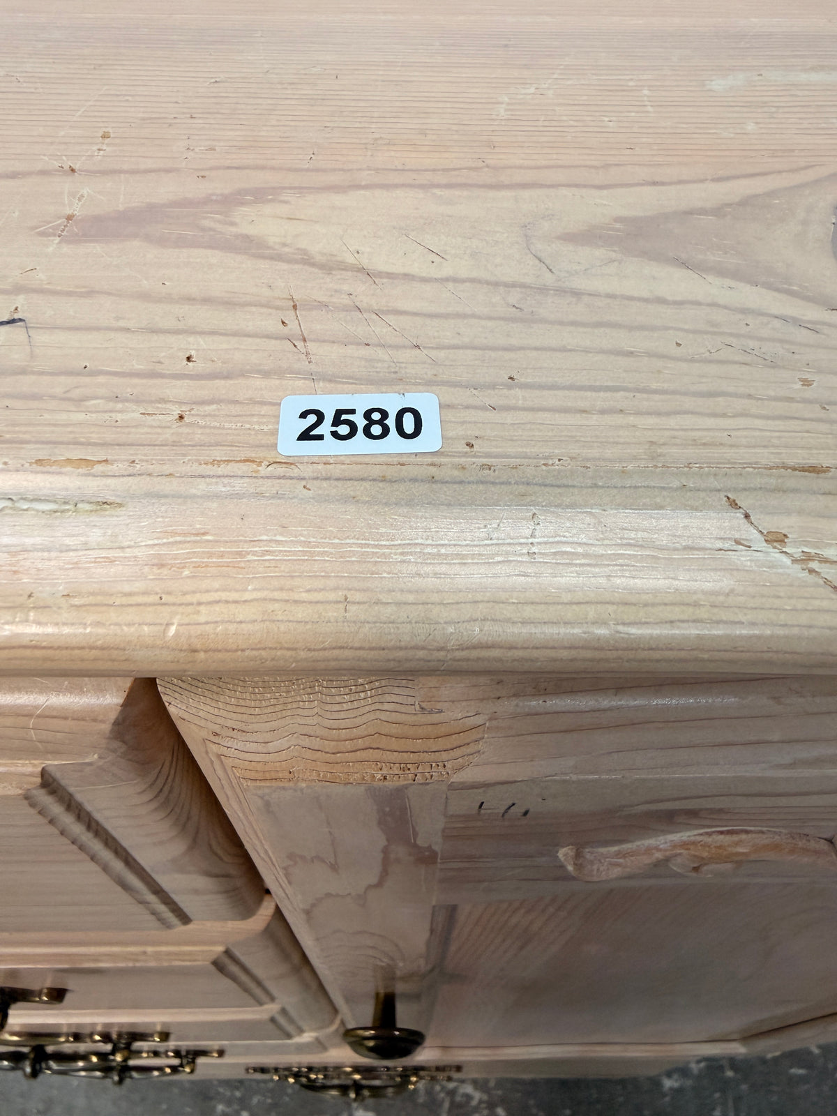 Whitewashed Pine Six-Drawer Tall Chest #2581