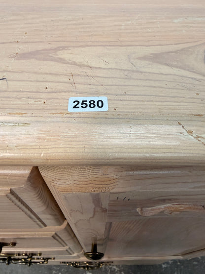 Whitewashed Pine Six-Drawer Tall Chest #2581